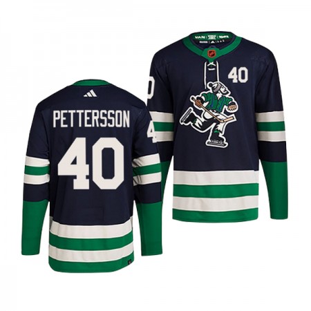Vancouver Canucks tröja Elias Pettersson 40 Adidas 2022-23 Navy Reverse Retro 2.0 Authentic - NHL Tröjor Herr